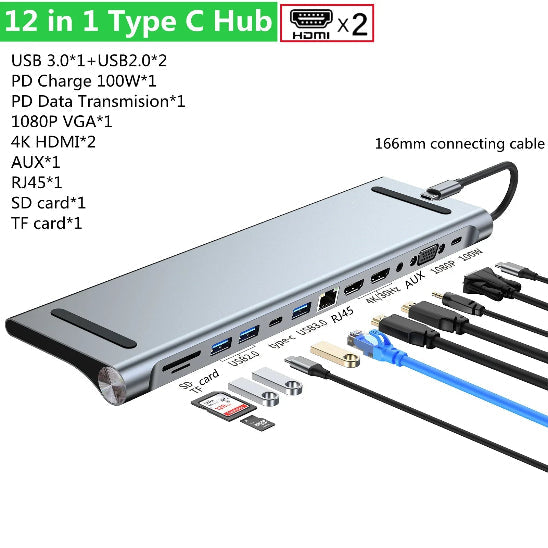 Hub usbâ c 12 en 1
