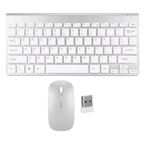 clavier et souris sans fil duo blanc
