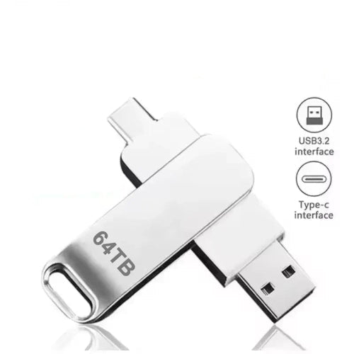 cle usb ultra-rapide type-c 3.2 64tb argent