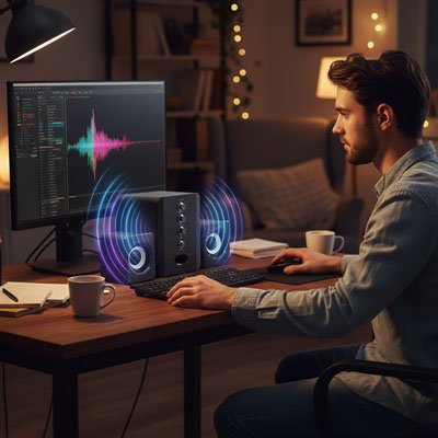 Haut parleur pour PC adapte au montage video