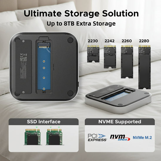 station d'accueil mac mini m4 pro stockage