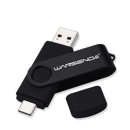 cle usb double connecteur usb-c et usb 3.0 noir