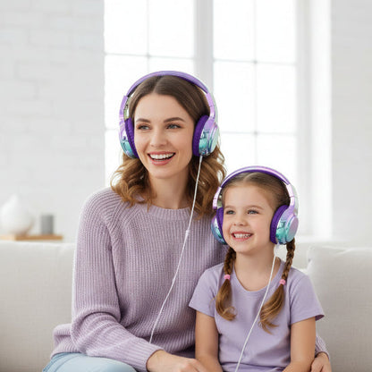 Casque audio enfant maman fille