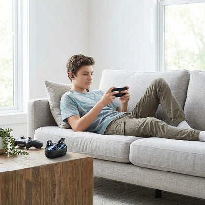 Ecouteur bluetooth | Conduction Osseuse jeune homme jeux 