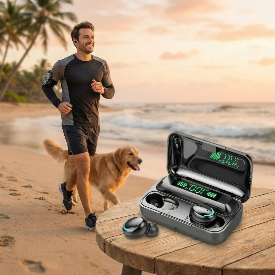 Ecouteur bluetooth HiFi Sport course a pied chien