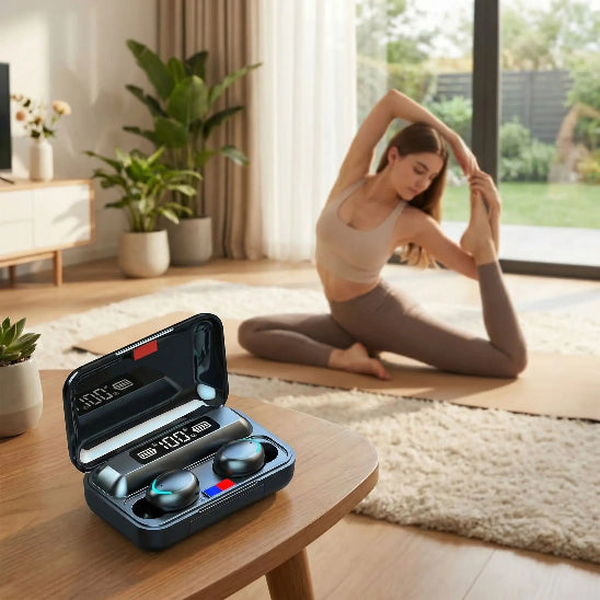 Ecouteur bluetooth HiFi Sport femme salon yoga tapis