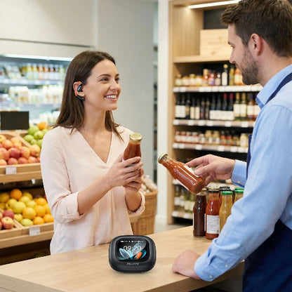 Ecouteur traducteur bluetooth IA temps reel epicerie sauce