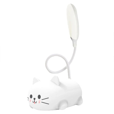 Lampe de bureau enfant base silicone blanc