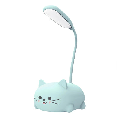 Lampe de bureau enfant base silicone bleu