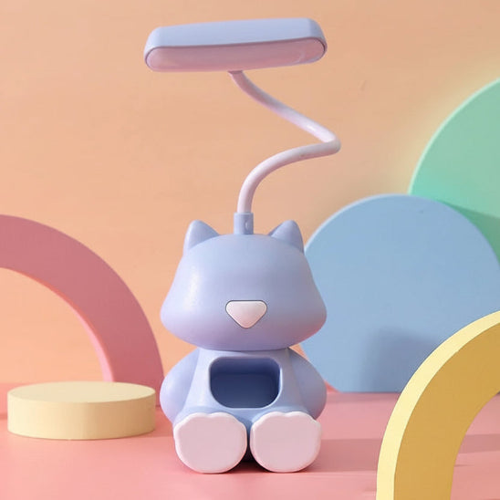 Lampe de bureau forme de chat bleu