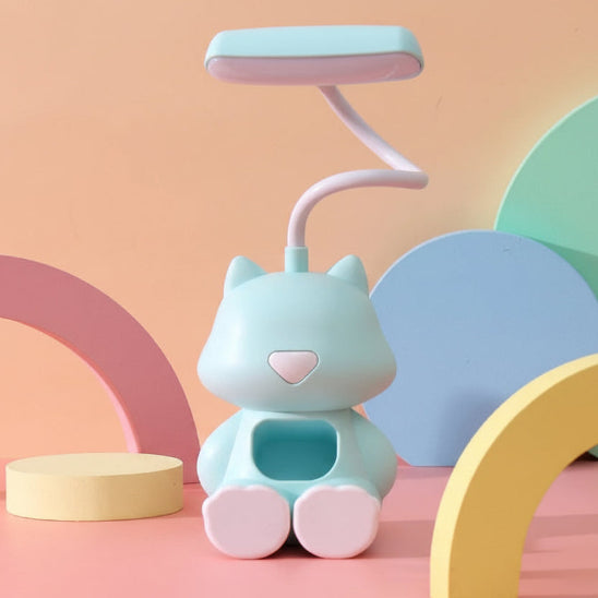 Lampe de bureau forme de chat vert