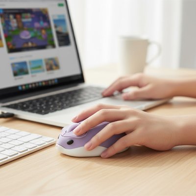  Souris Bluetooth Sans Fil bouton silencieux violet ProPrecision
