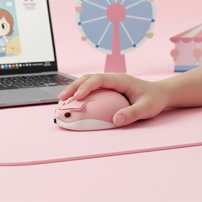Souris Bluetooth Sans Fil rose hamster ProPrecision