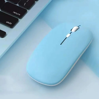 Souris bluetooth format compact leger bleu