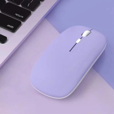 Souris bluetooth format compact leger mauve