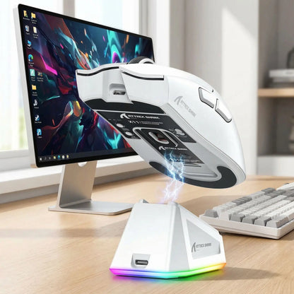 Souris sans fil avec base de chargement magnetique 