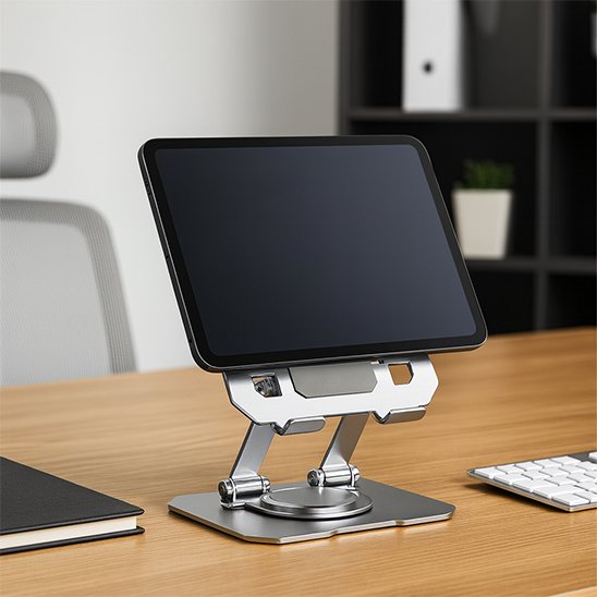 Support tablette argent