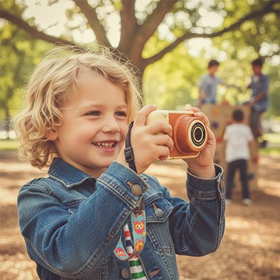 Appareil photo enfant developpe sens artistique