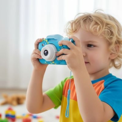 Appareil photo enfant poignee latérale format compact