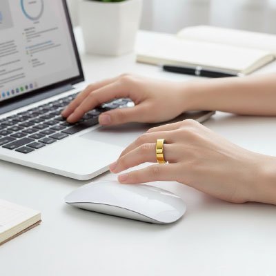 Bague connectée port discret 