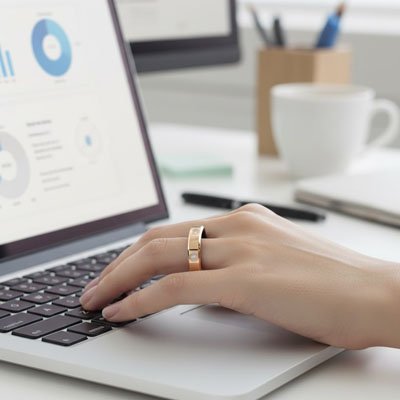 Bague connectée synchronisation Bluetooth 