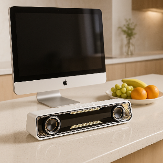 barre de son bluetooth usb pc blanc