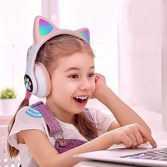 Casque audio enfant batterie rechargeable plusieurs heures ecoute continue