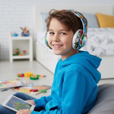 Casque audio enfant cable avec prise jack universelle 