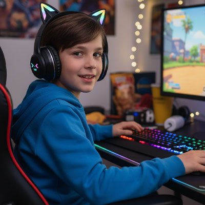 Casque audio enfant communication claire gaming ligne