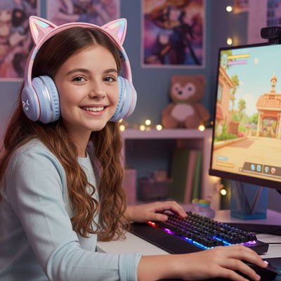 Casque audio enfant coussinets moelleux légers
