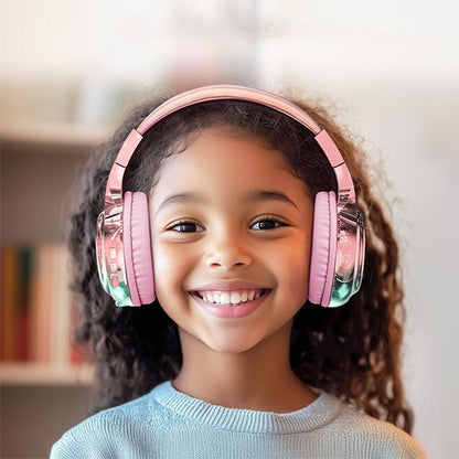 Casque audio enfant eclairage led multicolore 