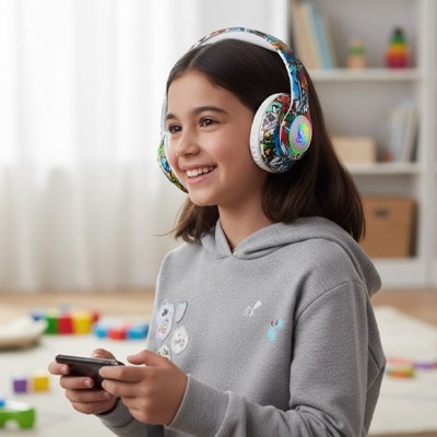 Casque audio enfant style gaming moderne