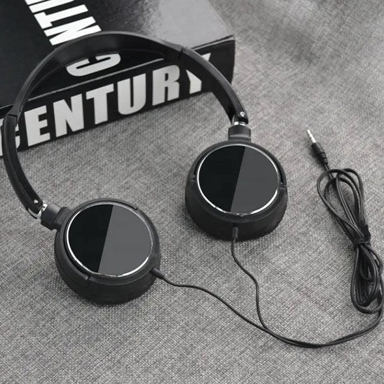 Casque audio filaire pliable transportable structure compacte