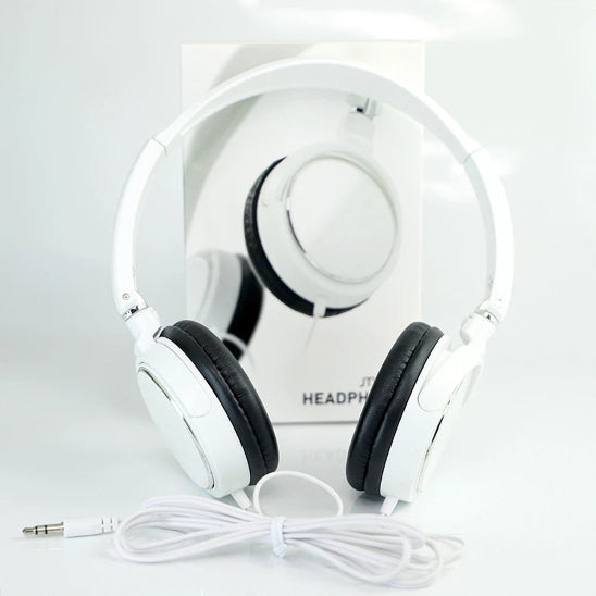 casque audio filaire blanc