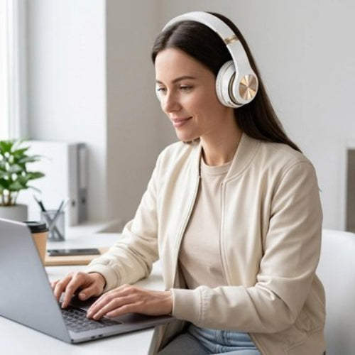 casque audio sans fil immersif 30h femme bureau portable