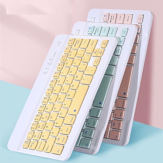 Clavier bluetooth touche couleur contrastant 