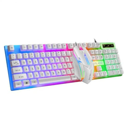 clavier et souris ergoglow blanc