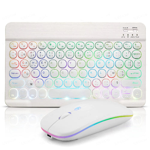 clavier et souris sans fil ergonomique blanc