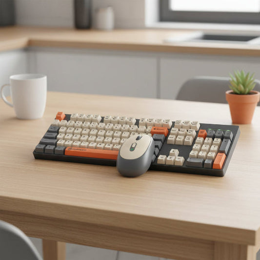 clavier et souris sans fil gris