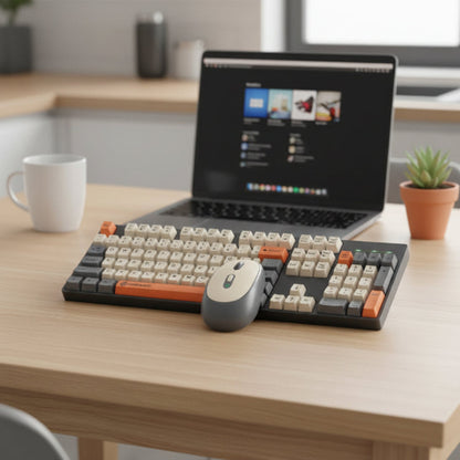 clavier et souris sans fil gris Shipadoo Ergonomique