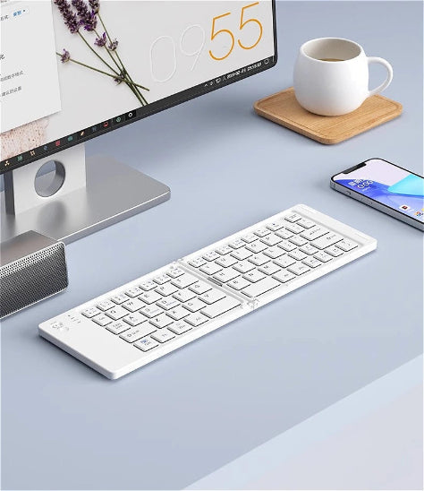 clavier pliable bluetooth blanc ultramobile