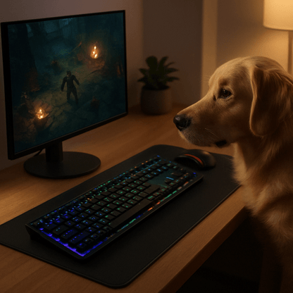 clavier sans fil avec ecran chien