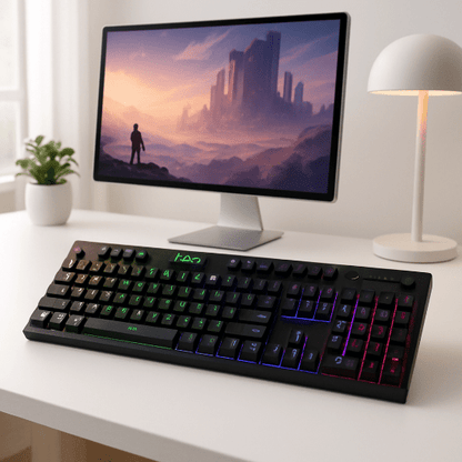 clavier sans fil avec lampe ecran