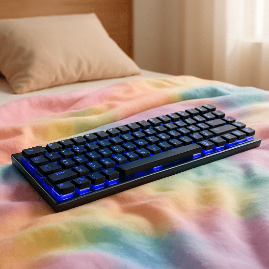 clavier sans fil lit lumiere bleu