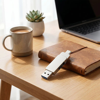 cle usb double connecteur bureau plante cafe