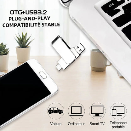 cle usb double connecteur compatibilite stable
