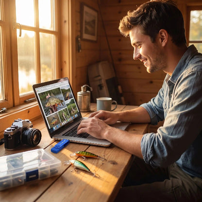 cle usb double connecteur usb-c et usb 3.0 homme photo de peche 