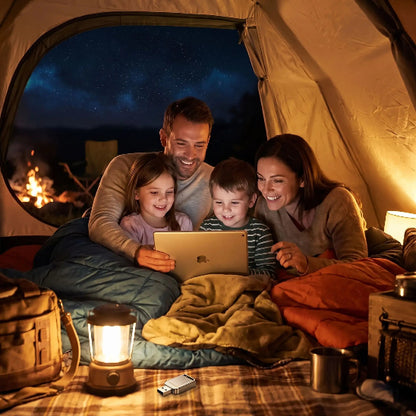 cle usb haute vitesse type-c 512 go famille en camping
