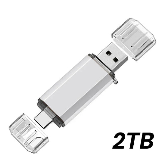 cle usb otg 2 en 1 blanc 2tb