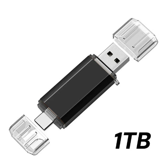 cle usb otg 2 en 1 noir 1tb